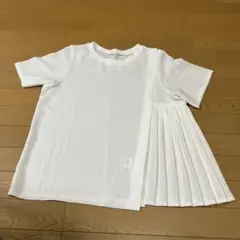 タグ付き　コラージュ ホワイトプリーツTシャツ サイズF