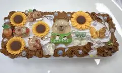 【ハンドメイド】ホイップデコ新作　可愛いひまわりとカピバラの筆箱