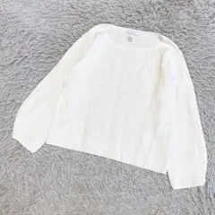 SPRINGFIELD KOJIMA メッシュカットソー　ホワイト　プルオーバー