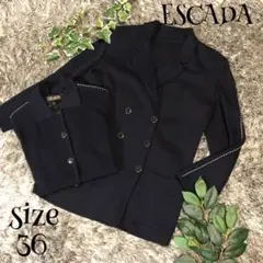 ESCADA エスカーダ レディースS ダークネイビー 2点セット 美品