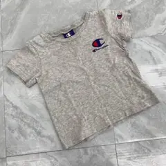 Champion Tシャツ グレー 半袖 ロゴ 刺繍 子供用 サイズ95