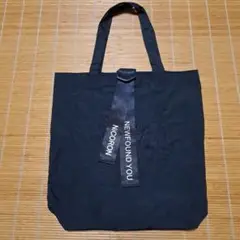 NiCORON　黒のナイロン トートバッグ ロゴ入り
