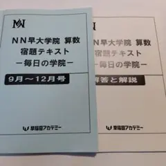 NN早大学院志望校コース 復習テキストセット 私塾 中受 NN志望校別コース（後期） 女子学院クラス 小6 | オプション