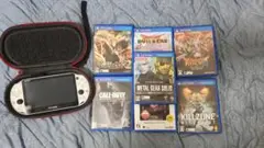 PS Vita本体 ホワイト ゲームソフト7本 メモリカード16gb付き