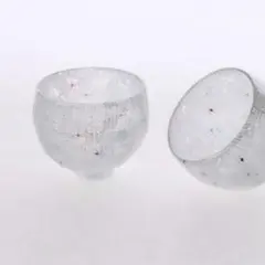 人気作家　硝子作家大室桃生作品　小皿二枚セット　激レア出品 人気作家 硝子作家大室桃生作品 小皿二枚セット 激レア出品