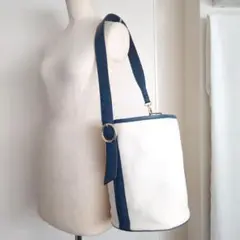 美品✨『Harriss』ハリス 4WAY キャンバス 筒形 バケツ トートバッグ