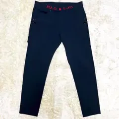 美品 新作 パーリーゲイツ パンツ ストレッチ シアサッカー ビッグロゴ