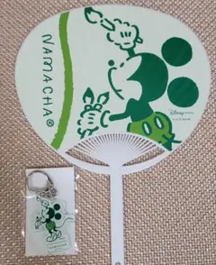 生茶オリジナルアクリルキーホルダー & うちわ ミッキー