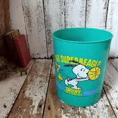 ヴィンテージ ピーナッツ スヌーピー ウッドストック 古い プラ ゴミ箱