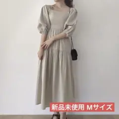 dazzlin ダズリン バックオープンボリュームコットンワンピース
