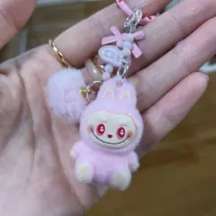 ラブブ キーホルダー らぶぶ Labubu ピンク