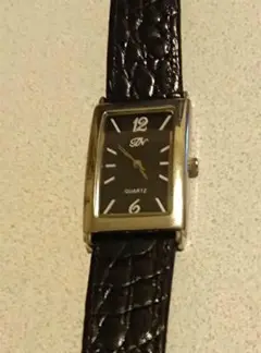 クォーツ時計 黒レザー　オマージュ
