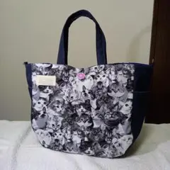 ネコいっぱいのトートバック* 2way Dカン付*ハンドメイド