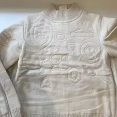 sacai サカイ ニット 1サイズ 刺繍ステッチ ホワイト