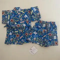 【新品・未使用】カラフルアンパンマン甚平 80cm