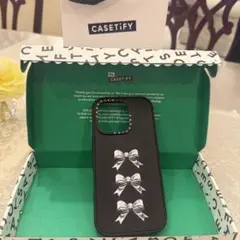 Casetify iPhone16pro インパクトケース 黒 リボン