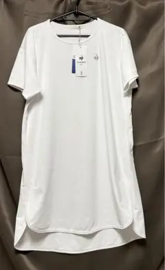 le coq sportif ルコックスポルティフ 半袖ワンピース ホワイト
