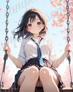b184 美少女 かわいい イラスト 下着 コスプレ セクシー A4ポスター