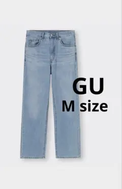 美品　GU ハイライズストレートジーンズ　丈標準　M デニム