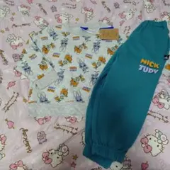 ズートピア　ニック　ジュディ　長袖　パジャマ セットアップ　110