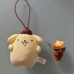 ポムポムプリン　おいしいマスコット　ぬいぐるみキーホルダー　サンリオ