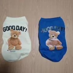 犬 ドッグ スウェット トレーナー 服 裏起毛 Lサイズ ホワイト ブルー