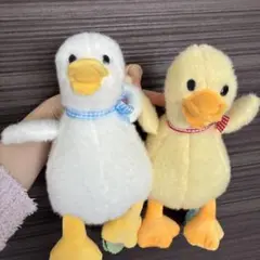 もこもこあひるピクニック　アヒルのぬいぐるみ2体セット