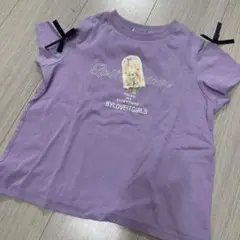 アイスクリームプリント Tシャツ ラベンダー130