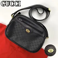 美品■グッチ ショルダーバッグ マイクロGG インターロッキング ゴールド金具