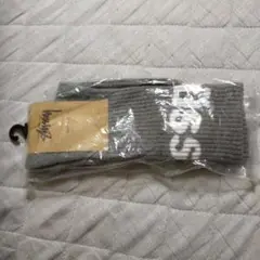 Stussy グレー リブ編みソックス サイズ8-13