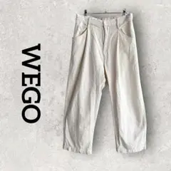 WEGO タックワイドパンツ ストレートワイドパンツ (S)ベージュ メンズ