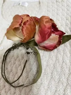 ☆美品 ピンクハウス チューリップ コサージュ 赤系