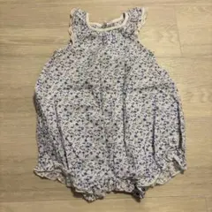 プチバトー　74cm 12m 花柄コットンロンパース 74cm