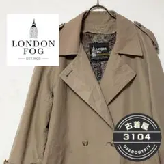ロンドンフォグ レディース ロングトレンチコート カーキ 古着
