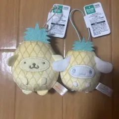 サンリオ　パイナップル　ポムポムプリン　シナモン　UFOキャッチャー　ぬいぐるみ