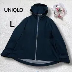 【ユニクロUNIQLO】ブロックテックパーカー　レディース　防風・防寒・撥水　黒