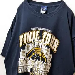 ブルー84 ファイナルフォーショッカーズデカロゴ Tシャツブラック黒XL古着