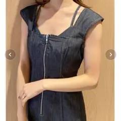 SNIDEL 2way デザインジップワンピース
