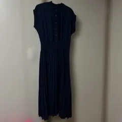 【値下げ】ネイビー ノースリーブ ロングワンピース