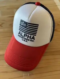 ALPHA INDUSTRIES フラッグロゴキャップ