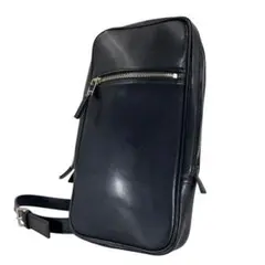 【訳あり】定価6万円 ポールスミス ボディバッグ スムースレーザー ブラック