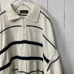 CELINEセリーヌ ヴィンテージ ボーダー ポロシャツ 古着