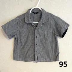 COMME CA DU MODE チェック柄 半袖 シャツ 95cm