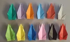 13色折り鶴50羽セット-ビッグサイズ