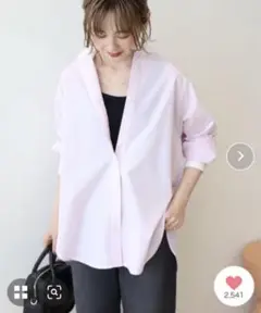 AMERICAN HOLIC イージーケアバンドカラーロングシャツ