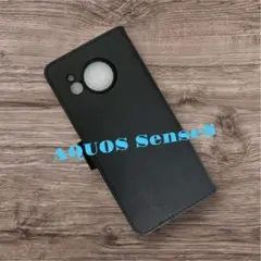 AQUOS Sense8 手帳型　ケース　カード収納　マグネット式　ブラック
