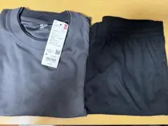 UNIQLO エアリズムコットンセット半袖Mサイズ 新品タグ付き　ダークグレー