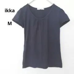 イッカ ikka ブラック 半袖 カットソー サイズM コットン100％