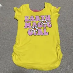 150 アースマジック　イエロー　背中　空き　tシャツ