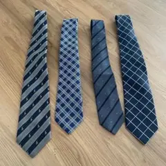 ネクタイ 4本セット ストライプ チェック